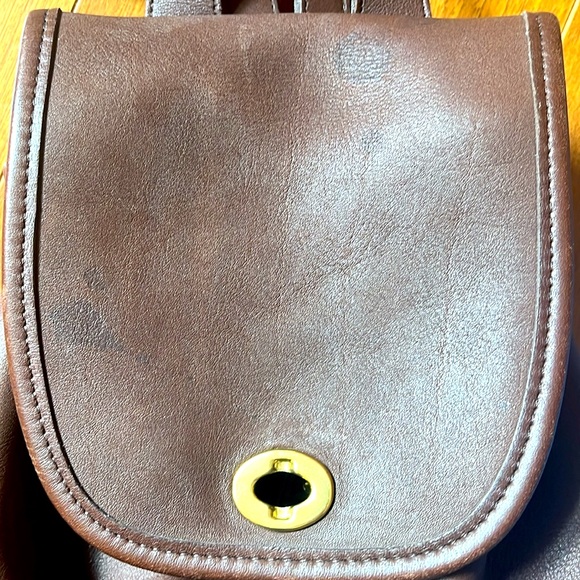 Vintage Coach Brown Leather Daypack - Picture 4 of 8